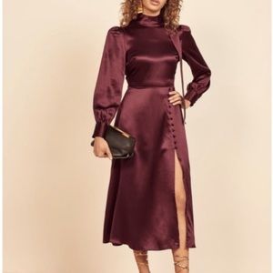 Reformation burgundy dress